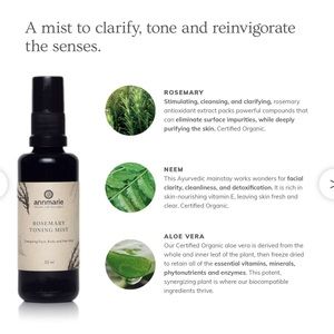 NIB Annmarie Rosemary Toning Mist